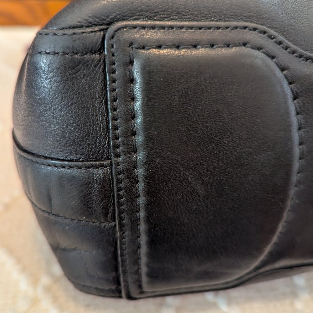 Coach 6950 Amanda Hobo Shoulder Bag Purse Black Leather - Picture 8 of 12